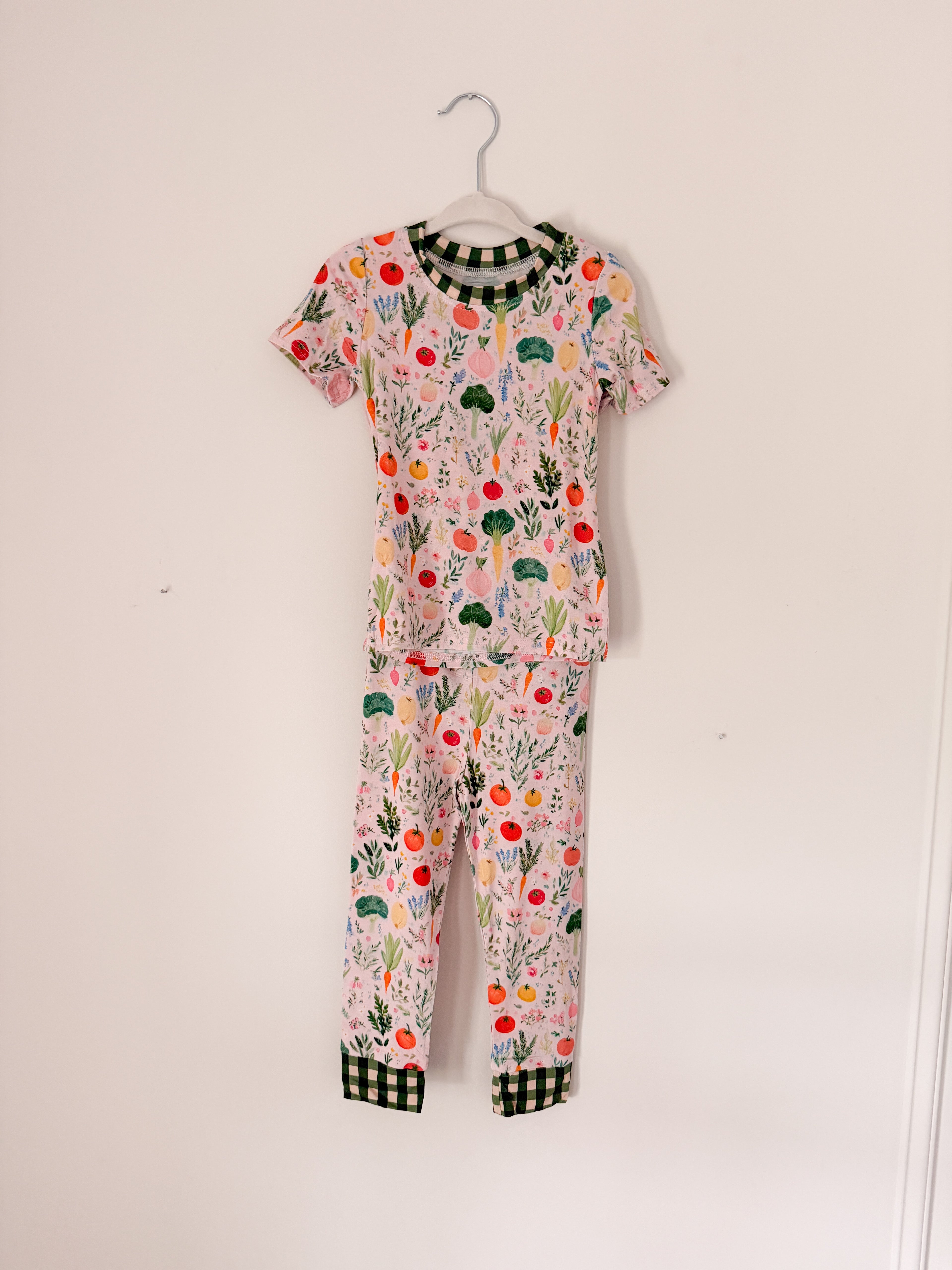 Gingham Veggies Two Piece Set