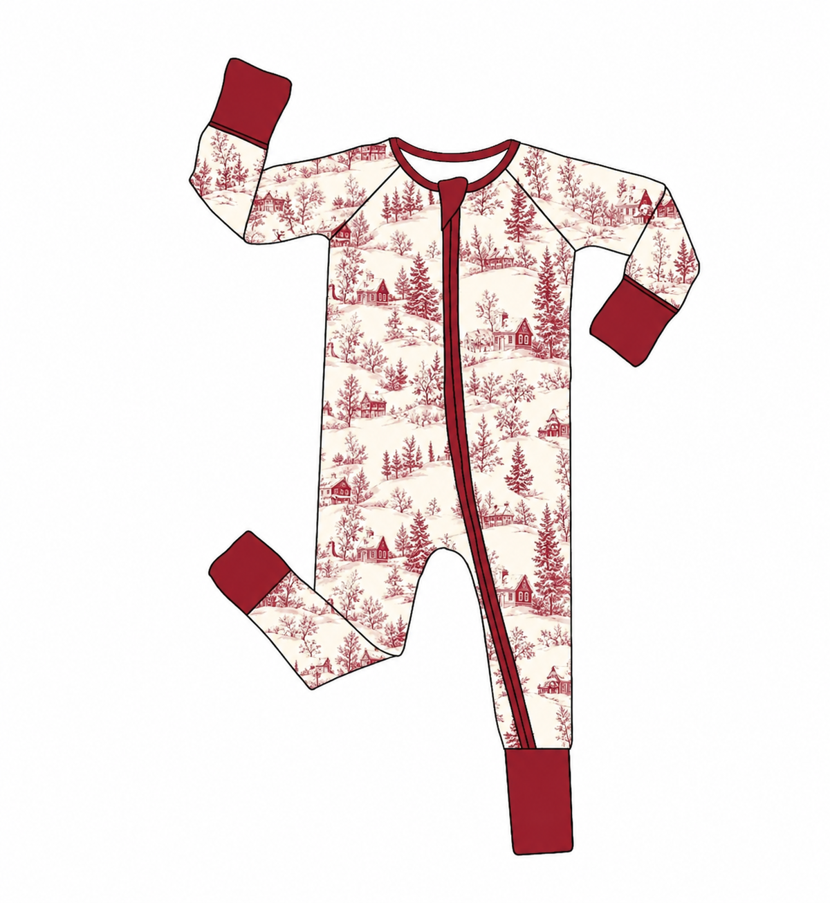 Christmas Toile Zippy