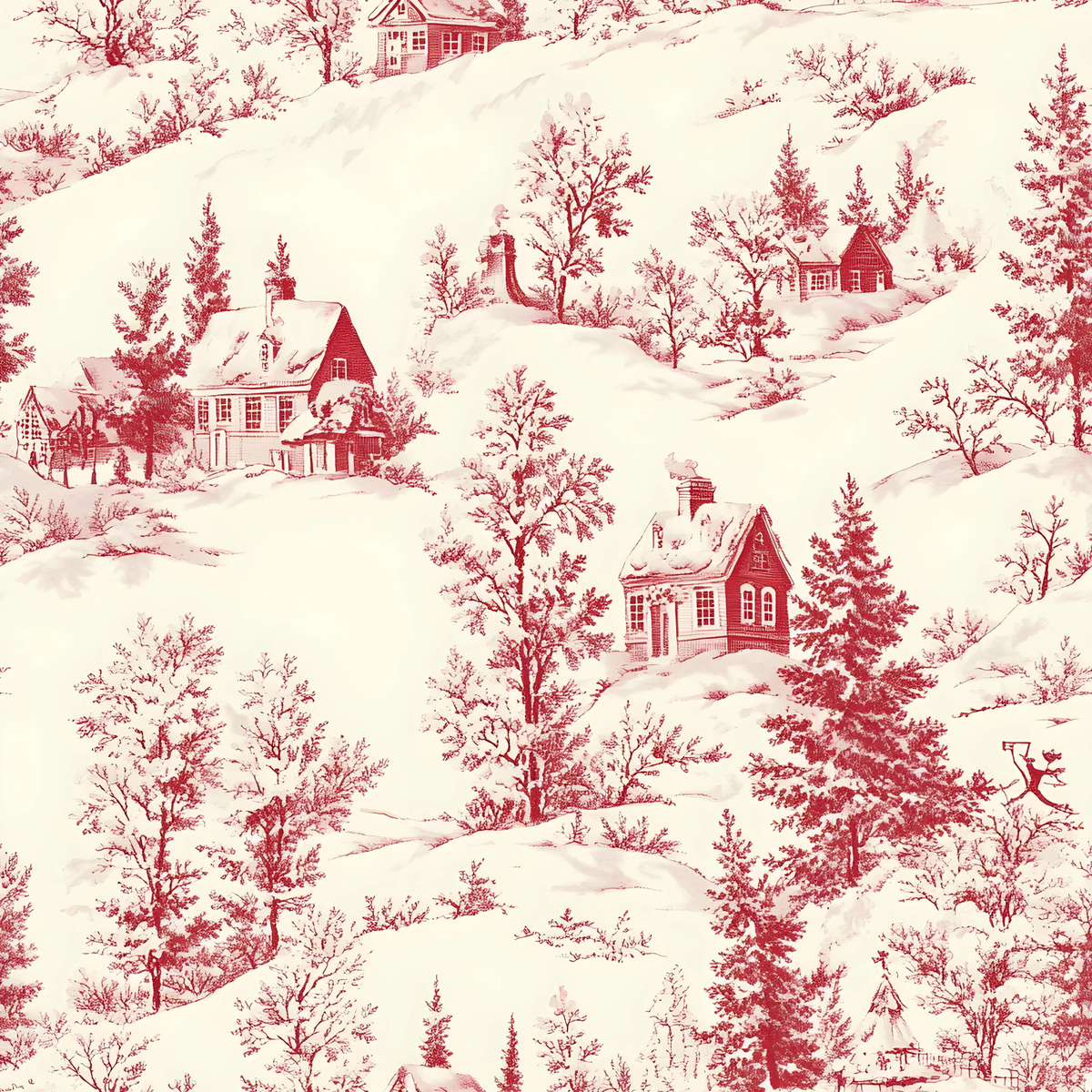 Christmas Toile Zippy